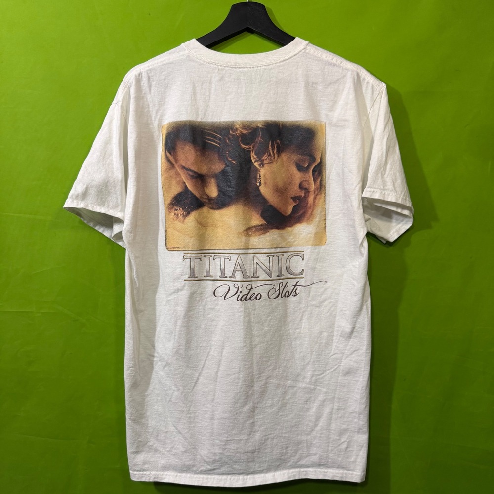 Titanic Video Slots Movie Bally Hotel Las Vegas Promo T-Shirt White Large